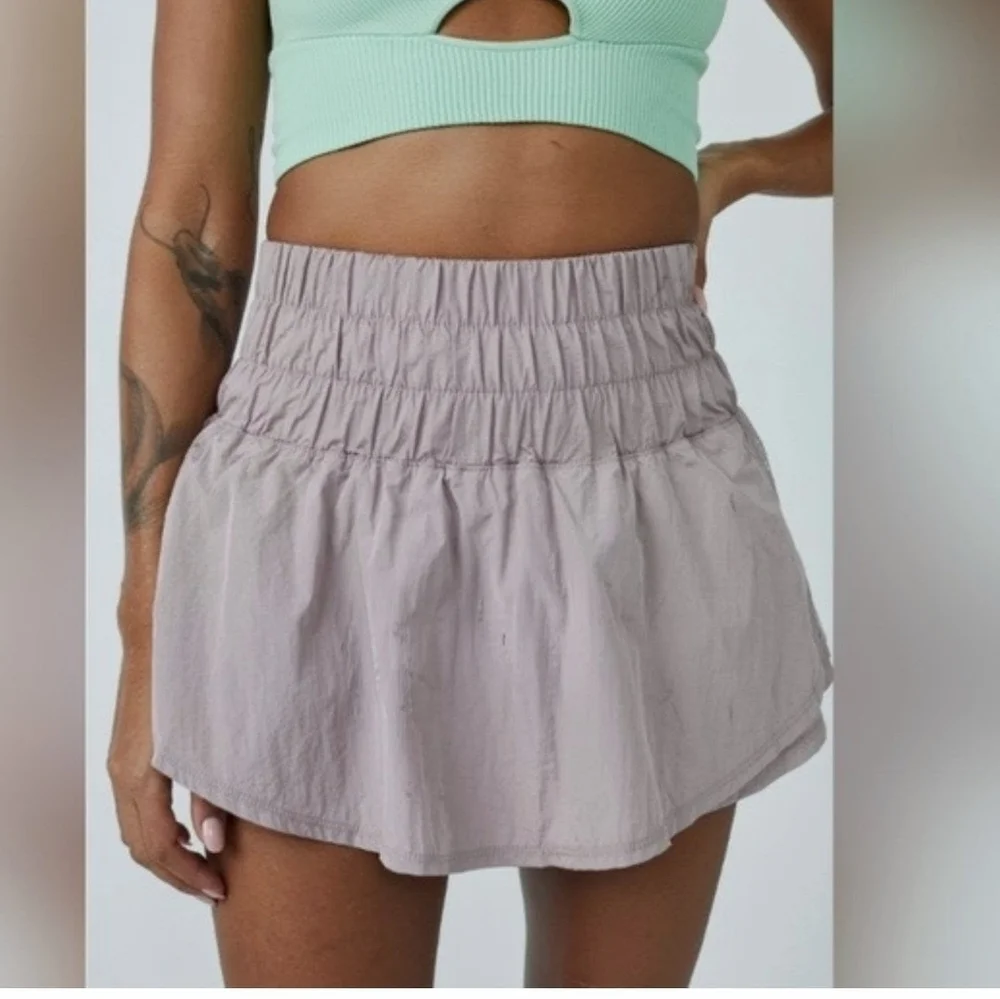 Free People Movement the Way Home skort Silver Mauve Lilac - Picture 1 of 12